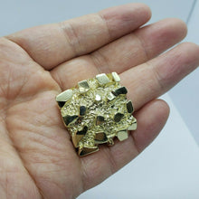 Load image into Gallery viewer, Authentic 10K Yellow Real Gold Nugget Extra Large Heavy Men Ring Sizes 10-15