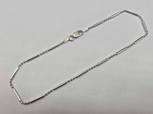 Load image into Gallery viewer, 925 Sterling Silver Pallini Dot Dash Bead Ball Chain Anklet 1.5mm, 9.5" Long