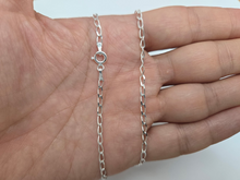 Load image into Gallery viewer, 925 Sterling Silver Solid Long Curb Link Chain Necklace Bracelet 2.5mm 7" to 30"
