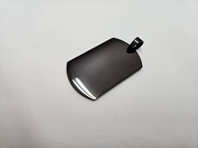 Load image into Gallery viewer, Stainless Steel Black Dog Tag 2 x 1 1/4 Thick Plate with/out 30 inch Ball Chain