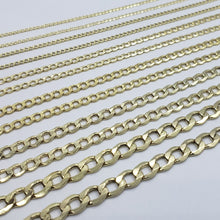 Load image into Gallery viewer, 10K Yellow Gold Hollow Cuban Curb Chain Link Bracelet 5.5mm Size 7" 8" 9" 11"