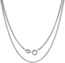 Load image into Gallery viewer, 925 Sterling Silver Curb Cuban Link Chain Necklaces Men Women 1.8mm 16" to 30"
