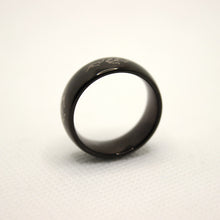 Load image into Gallery viewer, Tungsten Carbide Black Domed Chinese Dragon Silhouette Wedding Band Ring 8mm