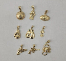 Load image into Gallery viewer, 10K Solid Real Gold Pendant Charm Various Styles Designs Special Clearance Sale