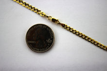 Load image into Gallery viewer, 10K Authentic Solid Yellow Gold Cuban Chain For Men Women 4mm/7"~9"&16"~30"
