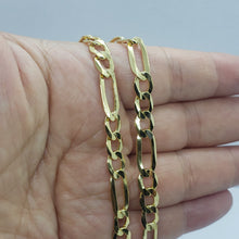 Load image into Gallery viewer, Authentic 14K Solid Gold Figaro Link Chain Men Women 5.1mm~6.5mm Necklace 7"~30"