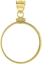 Load image into Gallery viewer, Gold Filled Quarter Dollar Bezel Screw Top 24 mm Coin Edge 25 Cent