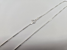 Load image into Gallery viewer, 925 Sterling Silver Three Dot One Dash Pallini Bead Ball Chain Necklace 1.5mm