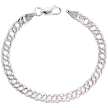 Load image into Gallery viewer, 925 Sterling Silver Rombo Double Link Chain Necklace Bracelet 5.5mm 7" to 30"