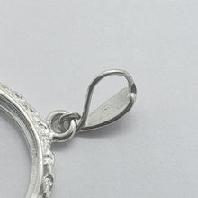 Load image into Gallery viewer, Sterling Silver Nickel Bezel 22mm Coins Prong Back Rope Edge Diamond Cut 5 Cent
