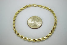 Load image into Gallery viewer, 14K SOLID GOLD YELLOW ROPE CHAIN NECKLACE 1.5MM ~ 5MM 16" ~ 30" FOR MEN WOMEN