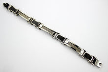 Load image into Gallery viewer, Stainless Steel Cable and Black Carbon Fiber Bracelet High Quality For Men 1/2in
