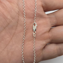 Load image into Gallery viewer, 925 Sterling Silver Thin Italian Rolo Chain Necklace Light Weight 2mm 7" to 30"