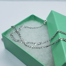 Load image into Gallery viewer, 14K White Gold Solid Cuban Curb Link Chain Necklace Bracelet 3mm 7"~30"