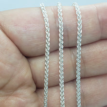 Load image into Gallery viewer, 925 Sterling Silver Spiga Wheat Chain Necklace Bracelet Men Women 2mm 7" to 30"