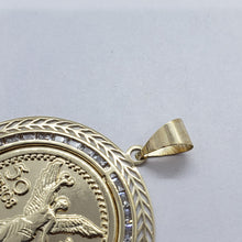 Load image into Gallery viewer, 14K Solid Yellow Gold Centenario Pendant with Bezel Mexican 50 Pesos 2 Sizes