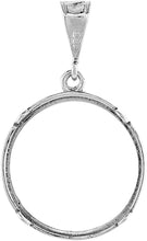 Load image into Gallery viewer, Sterling Silver Quarter Dollar Bezel 24mm Coins Prong Back Square Edge 25 Cent