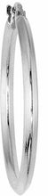 Load image into Gallery viewer, Sterling Silver Click Tob Hoop Earrings for Women 2mm Diamond Shape Tubing Italy