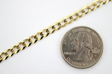 Load image into Gallery viewer, 14K Authentic Solid Yellow Gold Cuban Chain Men Women 4.5mm/7"~9"&16"~30"