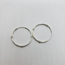 Load image into Gallery viewer, 925 Sterling Silver Bali Style Endless Hoop Earrings 1" Diameter 1mm Thin Tube