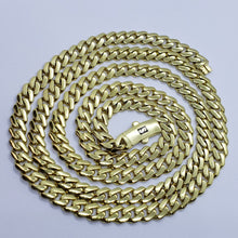 Load image into Gallery viewer, 10K Hollow Yellow Gold Miami Cuban Monaco Chain 6m~9mm Necklace Bracelet 7"-30"