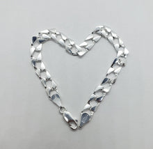 Load image into Gallery viewer, 925 Sterling Silver Flat Mariner Link Chain Bracelet 7mm 1/4 inch Wide 7" Long