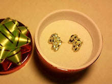 Load image into Gallery viewer, 10k Real Gold Yellow Nugget Stud Earring Unisex Men Women / Size14mm x 10mm
