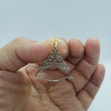 Load image into Gallery viewer, 925 Solid Sterling Silver Large Charm Holder Pendant 1 1/2 inch Tall Made in USA
