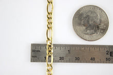 Load image into Gallery viewer, Authentic 14K Yellow Gold Hollow Figaro Necklace Bracelet Chain 4.5mm/7"~30"