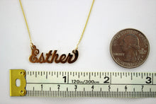 Load image into Gallery viewer, 14K Solid Yellow Gold Personalized Custom Name Pendant Charm with/without chain