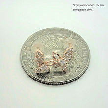 Load image into Gallery viewer, Sterling Silver Pointy Butterfly Earring with CZ