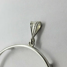 Load image into Gallery viewer, Sterling Silver Dollar Bezel 38 mm Coins Prong Back Round Edge Mexican Olympic