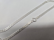 Load image into Gallery viewer, 925 Sterling Silver Double Curb Chain Anklet 3mm, Fits 9.5" to 10" Ankles