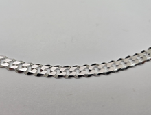 Load image into Gallery viewer, 925 Sterling Silver Beveled Flat Curb Cuban Link Chain Necklace 4.5mm 7" to 30"