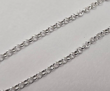 Load image into Gallery viewer, Sterling Silver Italian Rolo Chain Necklace 2mm Thin Nickel Free Sizes 7~30 inch
