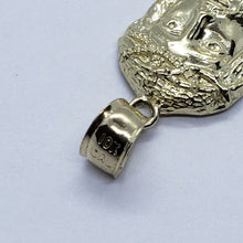 Load image into Gallery viewer, Authentic 10K Yellow Gold Diamond Cut Jesus Face Pendant 5 Sizes Left Right
