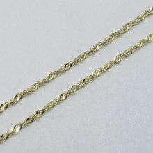 Load image into Gallery viewer, 10K Solid Yellow Gold Singapore Chain Necklace for Women Girl 1 mm 16"~24"