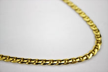 Load image into Gallery viewer, Authentic 14K Solid Yellow Gold Concave Mariner Chain Necklace 4.6mm 20" ~ 26"