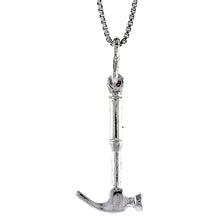 Load image into Gallery viewer, 925 Sterling Silver Large Plain Hammer Charm Pendant 1 (25mm) Inch Tall
