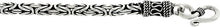 Load image into Gallery viewer, 4mm Sterling Silver Square BYZANTINE Chain Necklace Bracelet Antiqued Finish