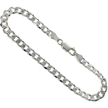 Load image into Gallery viewer, 925 Sterling Silver Pave Cut Beveled Curb Cuban Link Chain Necklace 5.5mm 7"-30"