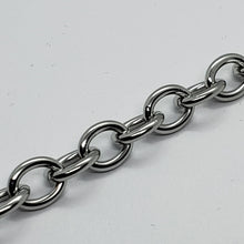 Load image into Gallery viewer, Stainless Steel Cable Chain Bracelet for Men Large O Toggle Clasp 8.25 Inch Long