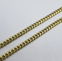 Load image into Gallery viewer, 14K Hollow Yellow Gold Miami Cuban Link Chain Necklace 3.5mm Size 22"~30"