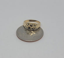Load image into Gallery viewer, 10K Yellow Gold Baby Nugget Ring for Baby Kids Children Women Size 1 -7 Sizable