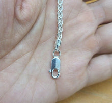 Load image into Gallery viewer, 925 Sterling Silver Spiga Wheat Chain Necklace Bracelet Width 3mm Size 7"~30"