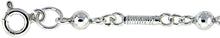 Load image into Gallery viewer, 1/8 inch wide Sterling Silver Rope Bar Linked Beads Anklet for Women 4mm 9" 10"
