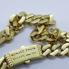 Load image into Gallery viewer, 10K Hollow Yellow Gold Miami Cuban Monaco Chain 6m~9mm Necklace Bracelet 7"-30"
