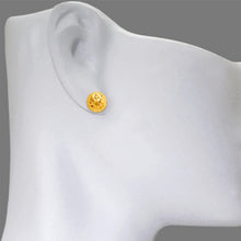 Load image into Gallery viewer, 14K Yellow Gold High Polished Diamond Cut Half Ball Stud Earrings 10mm