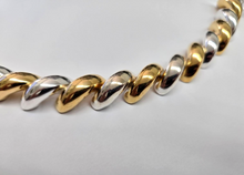 Load image into Gallery viewer, 925 Sterling Silver Two Tone Gold-Plated San Marco Necklace Bracelet 14mm 7"-18"