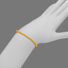 Load image into Gallery viewer, 14K Hollow Yellow Gold High Polished 3mm Bead Chain Bracelet Lobster Lock 7 inch